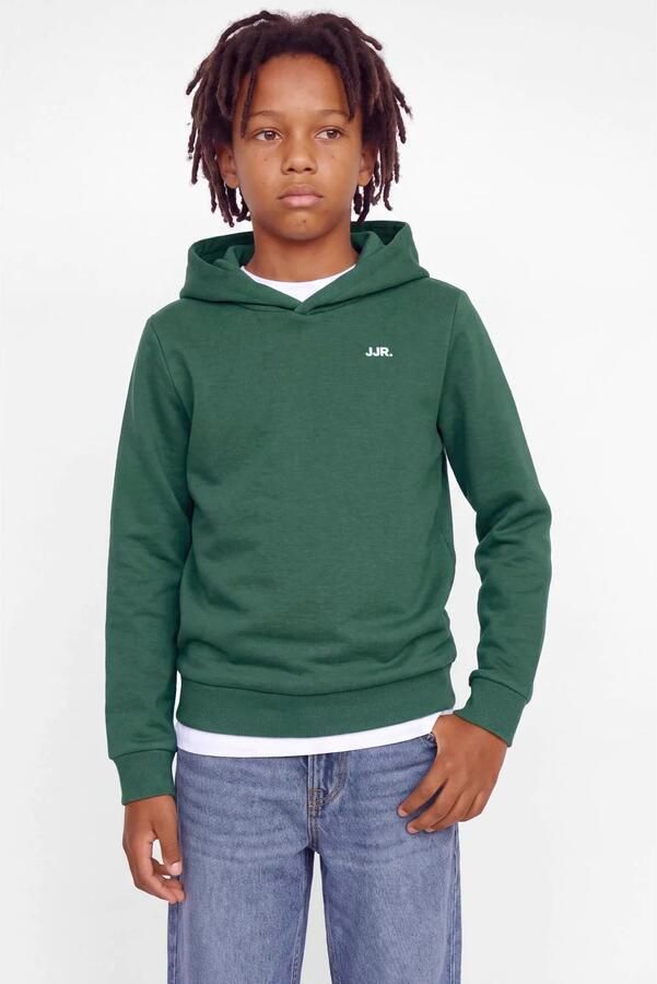 JJ REBEL JUNIOR rechtvallende hoodie groen Sweater Effen