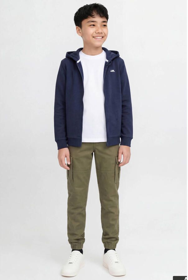JJ REBEL JUNIOR regular casual broek groen - Foto 3
