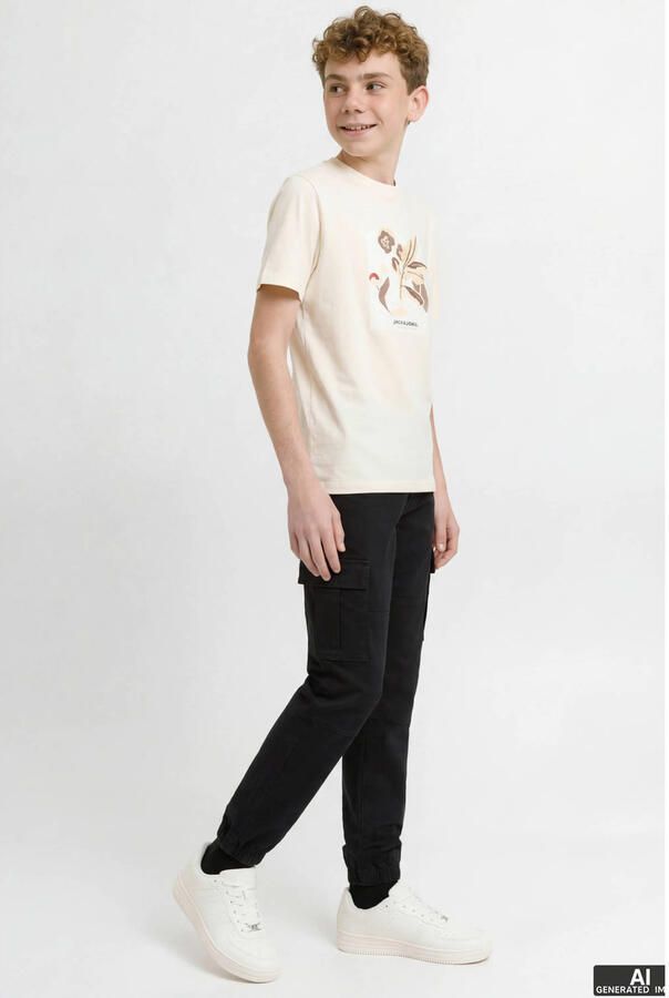 JJ REBEL JUNIOR regular casual broek zwart - Foto 3