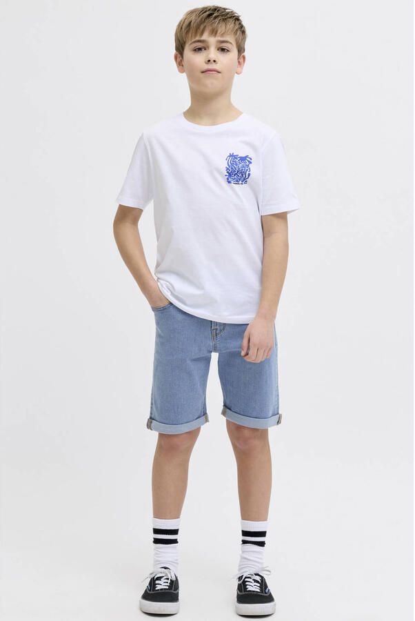 JJ REBEL JUNIOR regular waist denim short medium blue denim Korte broek Blauw Jongens Stretchkatoen - Foto 2