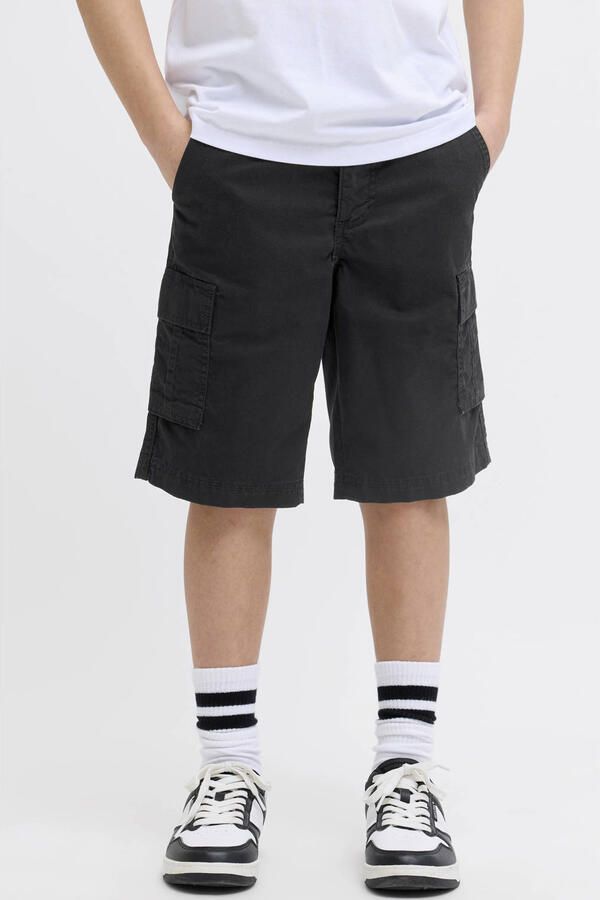 JJ REBEL JUNIOR relaxed cargo short zwart