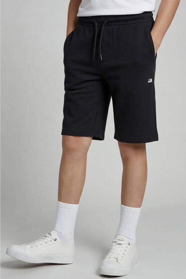 JJ REBEL JUNIOR slim sweatshort zwart Korte broek Effen