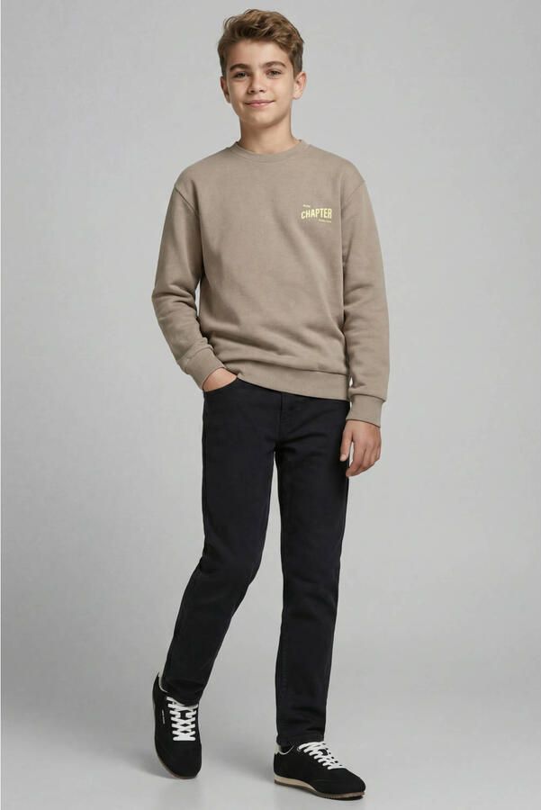 JJ REBEL JUNIOR sweater met backprint bruin - Foto 2
