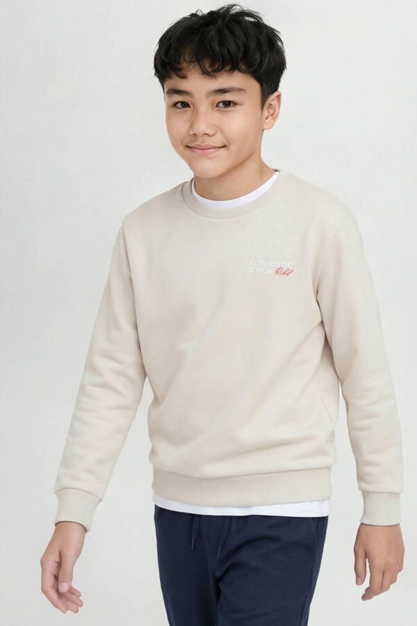 JJ REBEL JUNIOR sweater met backprint ecru - Foto 3