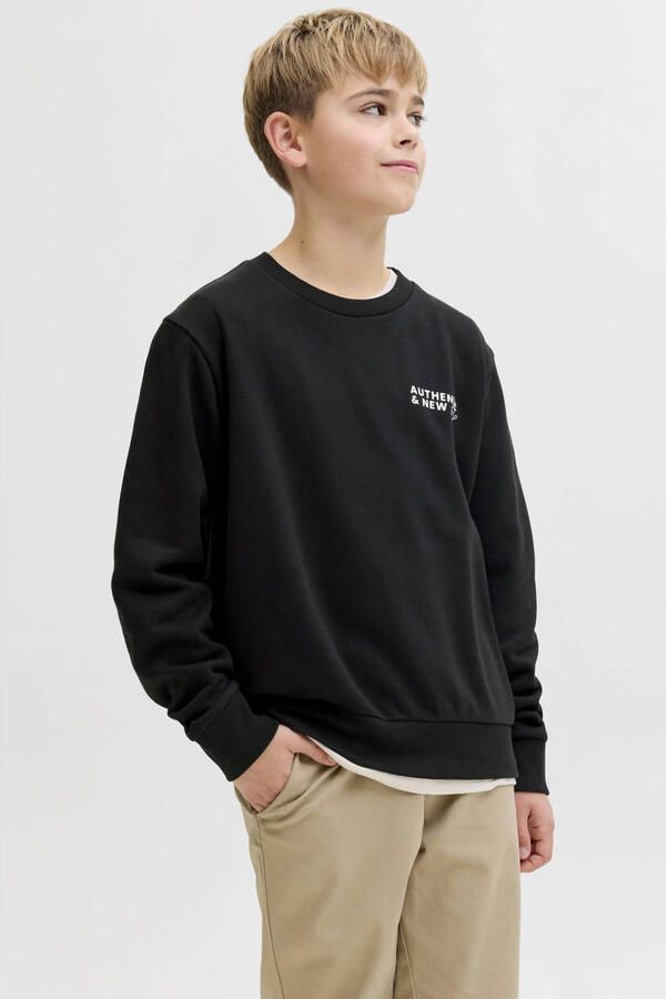 JJ REBEL JUNIOR sweater met backprint zwart