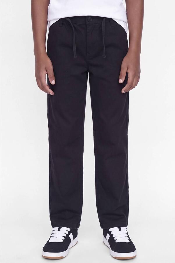 JJ REBEL JUNIOR sweatpants zwart Broek Jongens Stretchkatoen Effen
