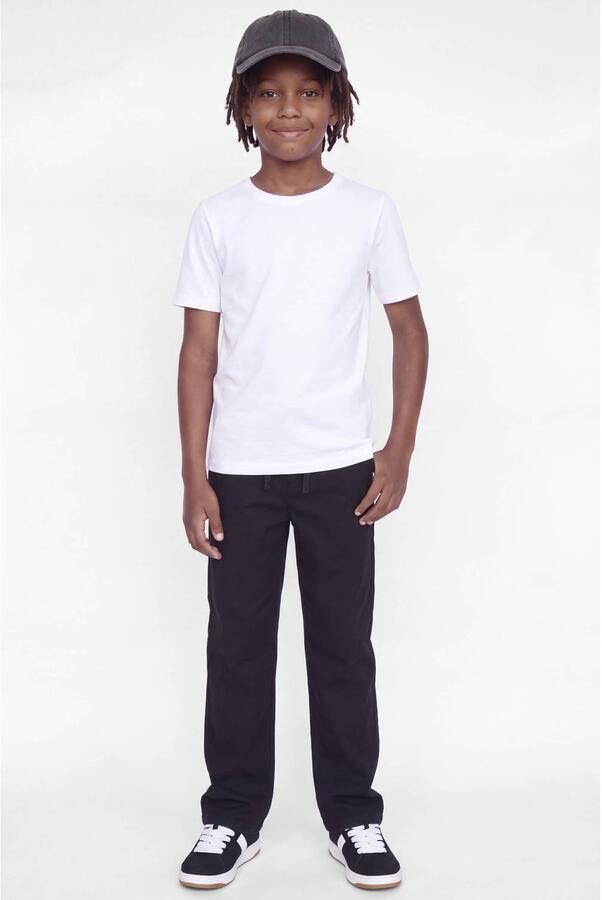 JJ REBEL JUNIOR sweatpants zwart Broek Jongens Stretchkatoen Effen - Foto 2