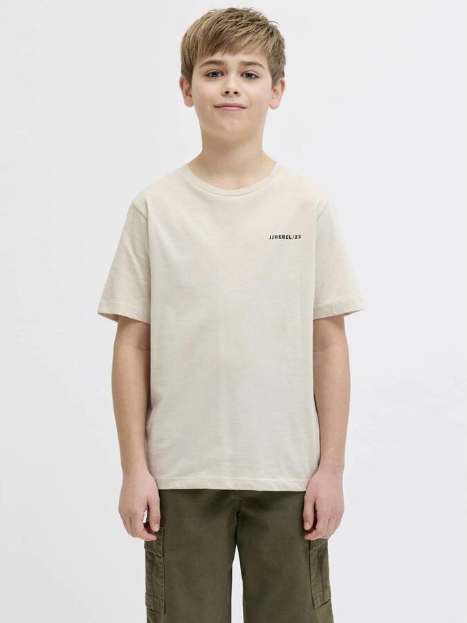 JJ REBEL JUNIOR T-shirt met backprint beige