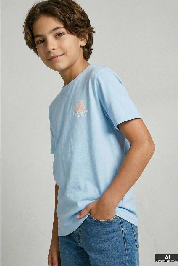 JJ REBEL JUNIOR T-shirt met backprint lichtblauw - Foto 2