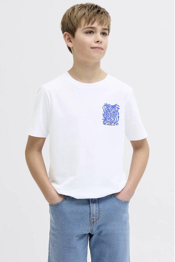 JJ REBEL JUNIOR T-shirt met backprint wit