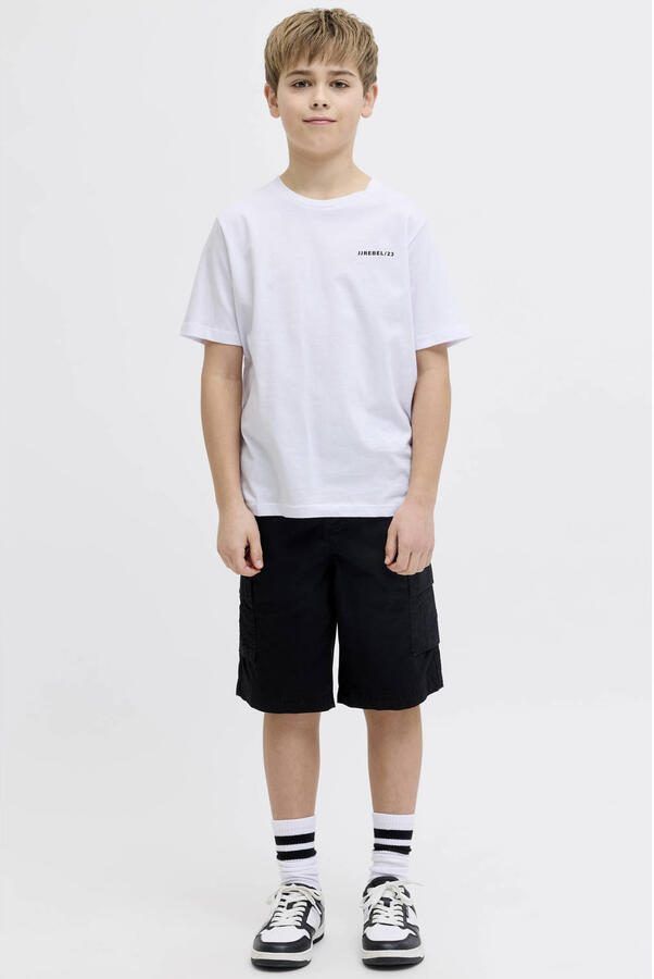 JJ REBEL JUNIOR T-shirt met backprint wit