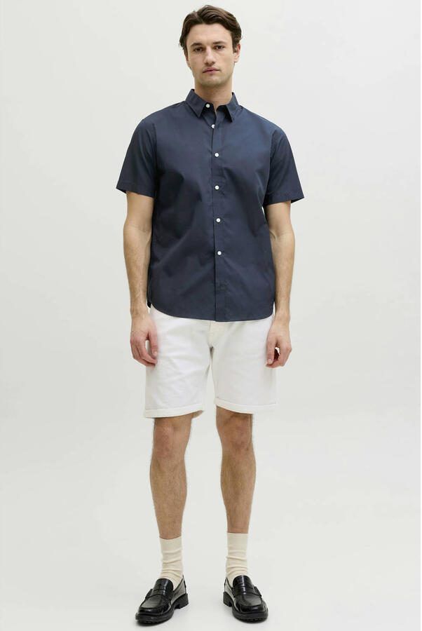 JJ REBEL regular casual overhemd donkerblauw - Foto 3