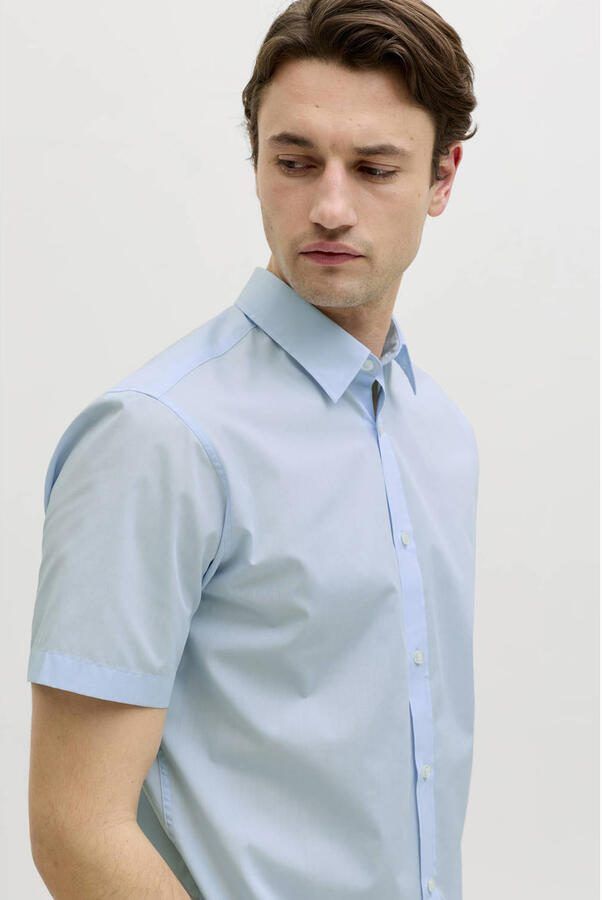 JJ REBEL regular casual overhemd lichtblauw - Foto 4