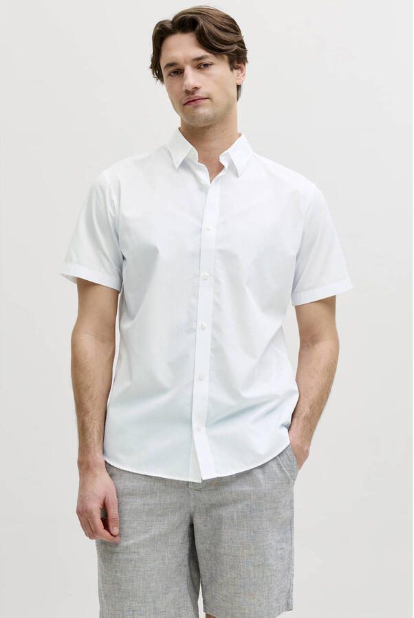 JJ REBEL regular casual overhemd wit