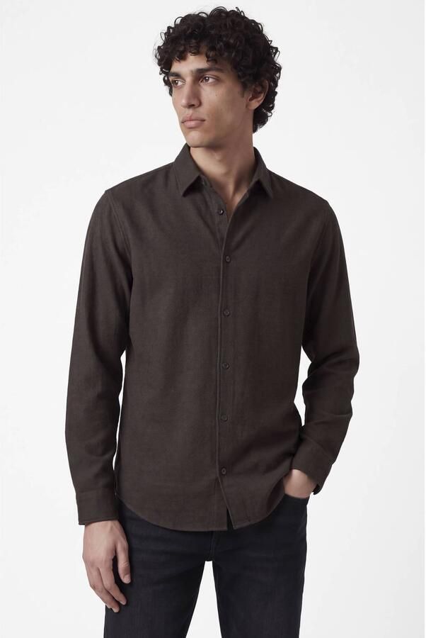 JJ REBEL regular fit casual gemêleerd overhemd delicioso