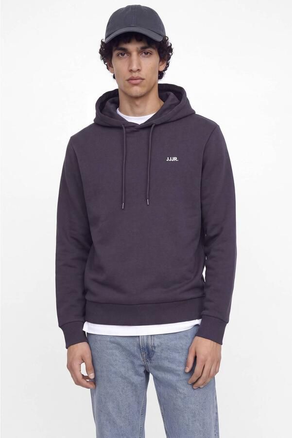 JJ REBEL regular fit hoodie donkerpaars