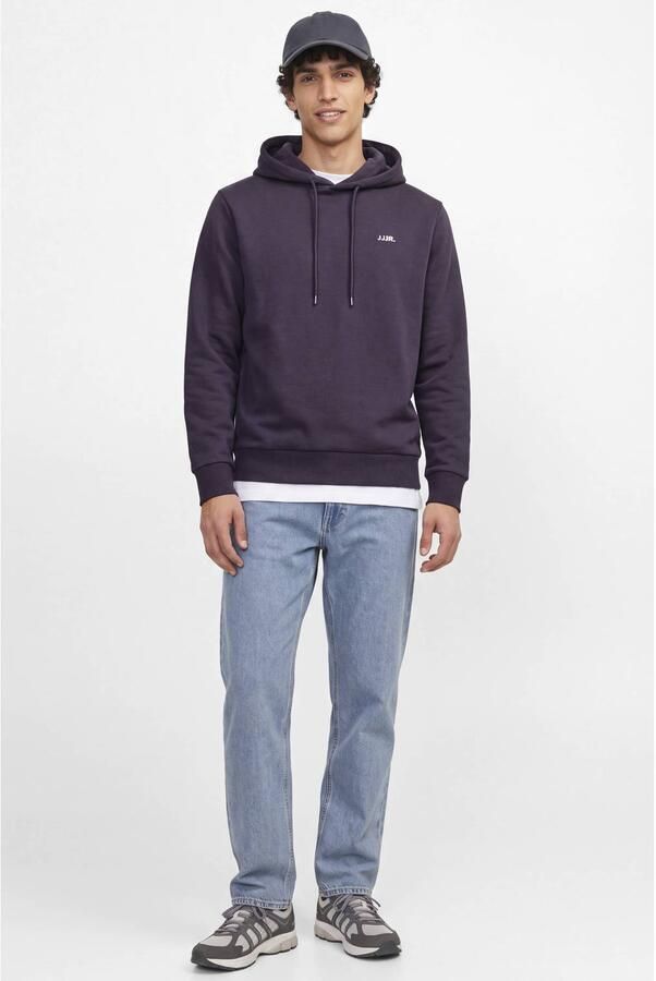 JJ REBEL regular fit hoodie donkerpaars - Foto 2