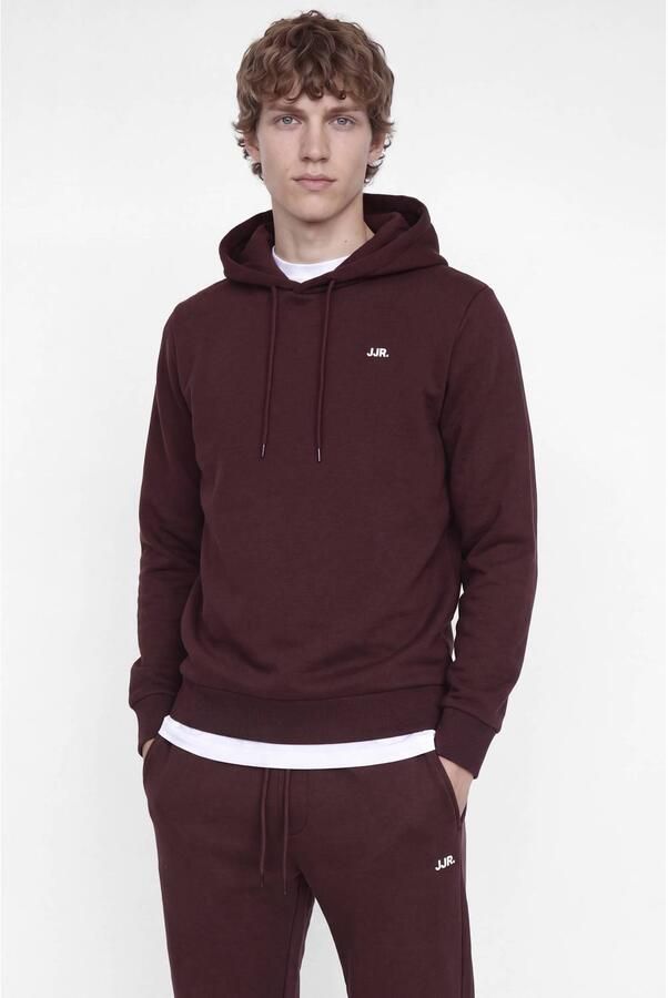 JJ REBEL regular fit hoodie donkerrood - Foto 2