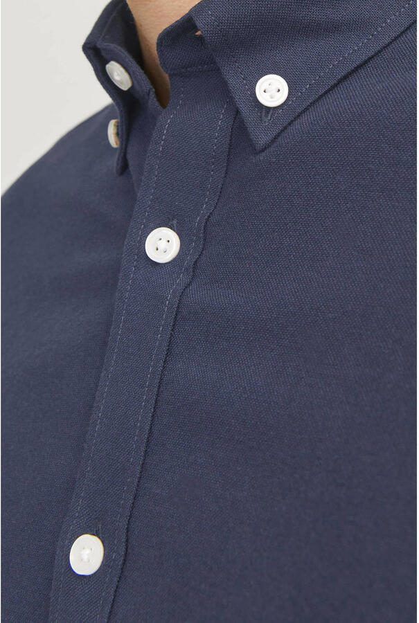 JJ REBEL regular fit overhemd JREBOSCAR donkerblauw - Foto 2