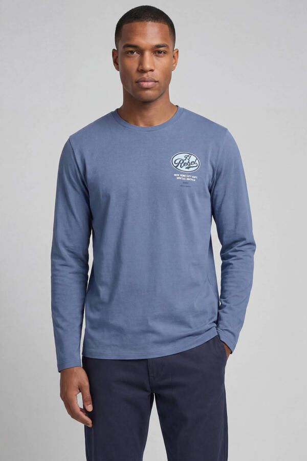 JJ REBEL regular fit vintage longsleeve indigo