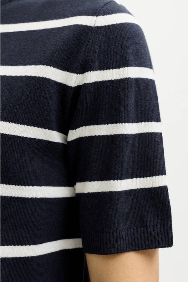 JJ REBEL regular gestreepte T-shirt donkerblauw - Foto 3