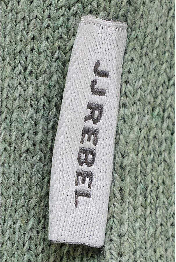 JJ REBEL regular polo fijn gebreid groen - Foto 3