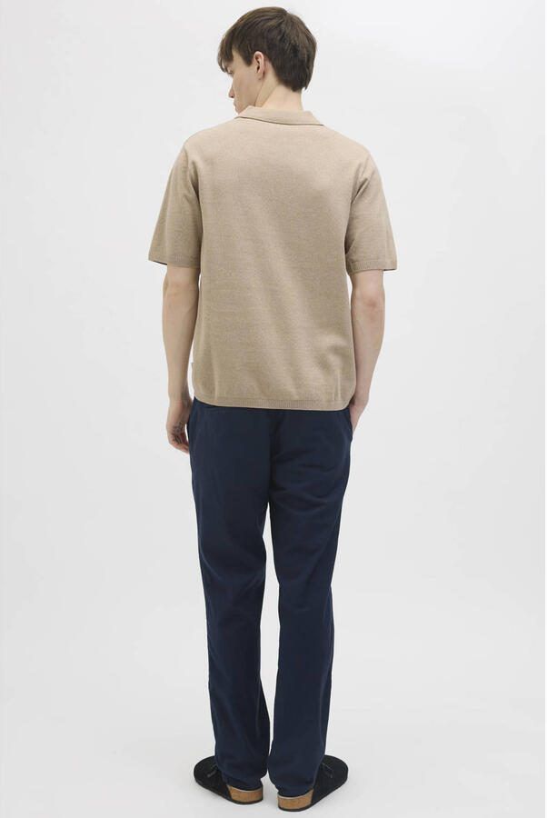 JJ REBEL regular polo gebreid bruin - Foto 2