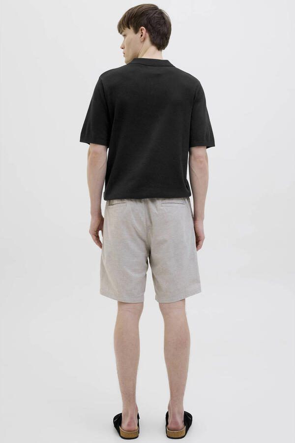 JJ REBEL regular polo gebreid zwart - Foto 3
