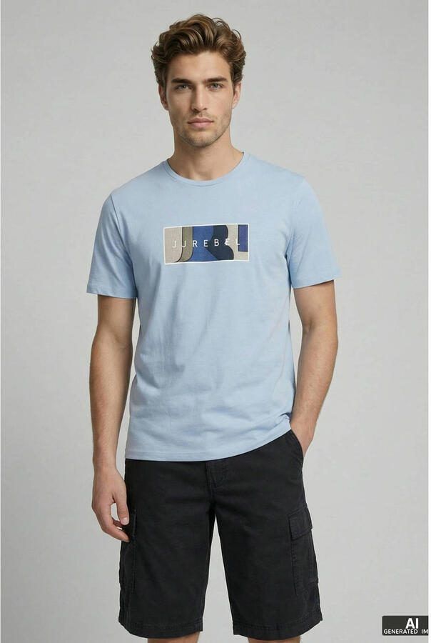 JJ REBEL regular T-shirt blauw
