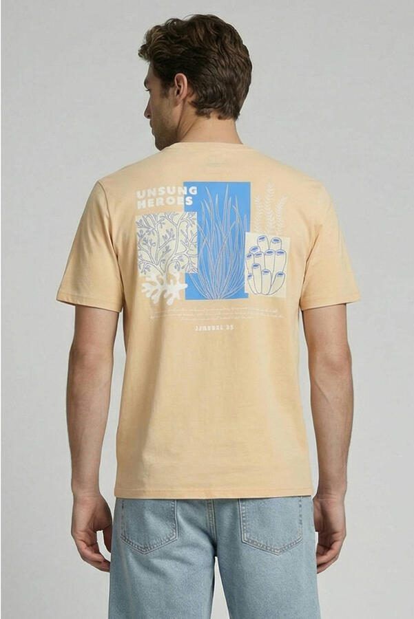 JJ REBEL regular T-shirt met backprint oranje - Foto 3