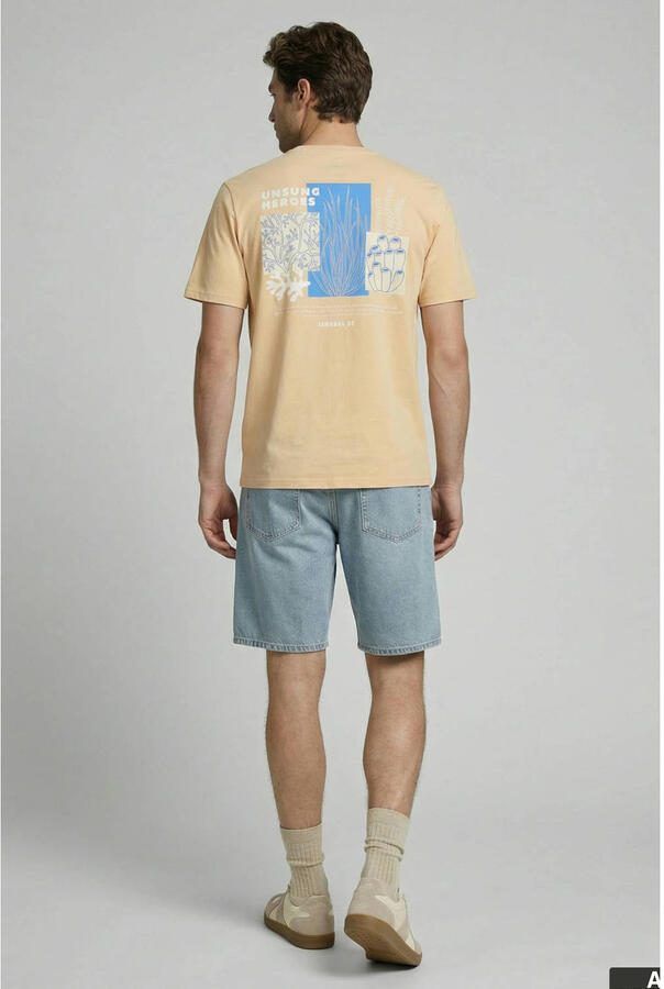 JJ REBEL regular T-shirt met backprint oranje - Foto 2