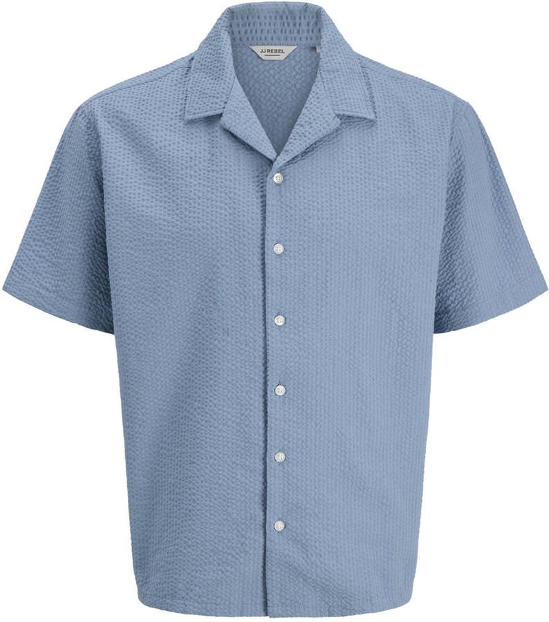 JJ REBEL relaxed casual overhemd blauw - Foto 2