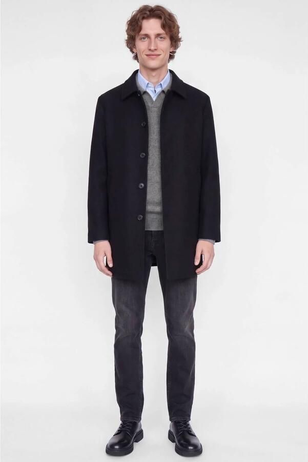 JJ REBEL relaxed fit gebreide trui met wol dark grey - Foto 3