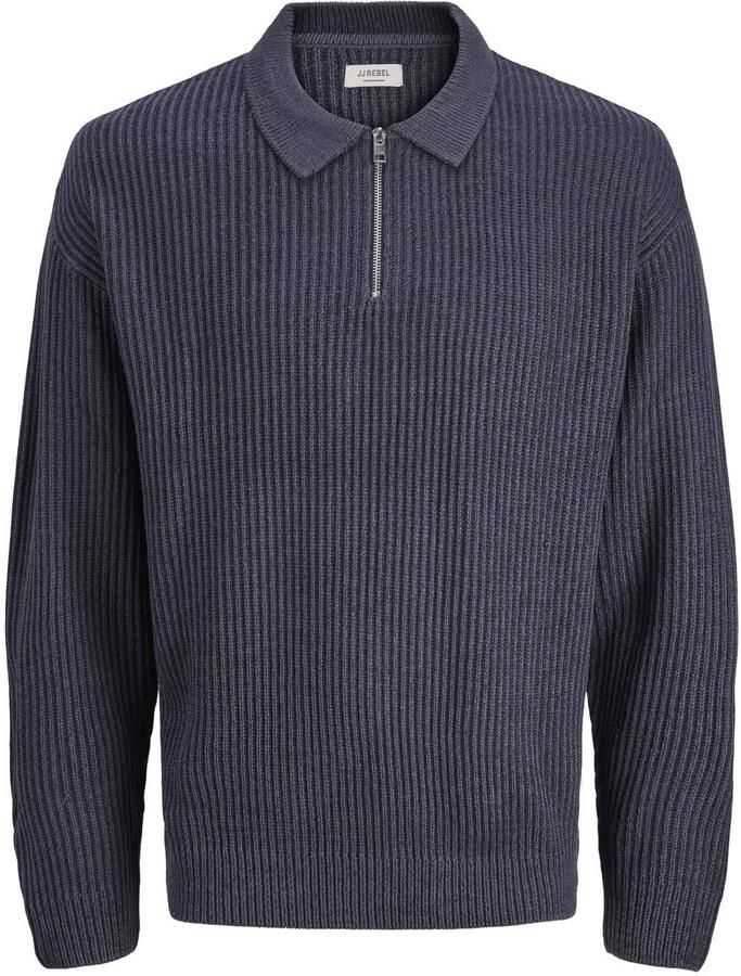 JJ REBEL relaxed fit gebreide trui vintage indigo
