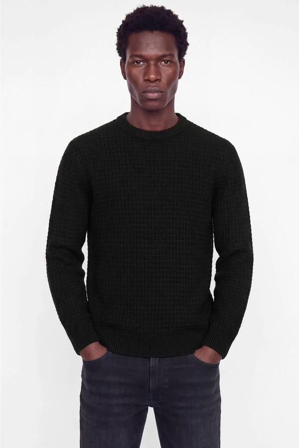 JJ REBEL relaxed fit gebreide trui zwart