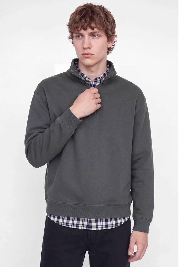 JJ REBEL relaxed fit sweater grijs - Foto 2