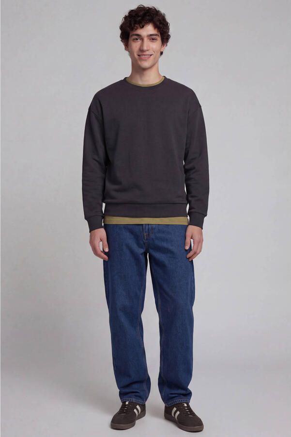 JJ REBEL relaxed fit sweater zwart - Foto 3