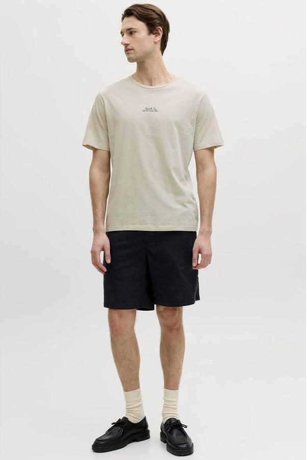 JJ REBEL relaxed T-shirt met backprint beige - Foto 2