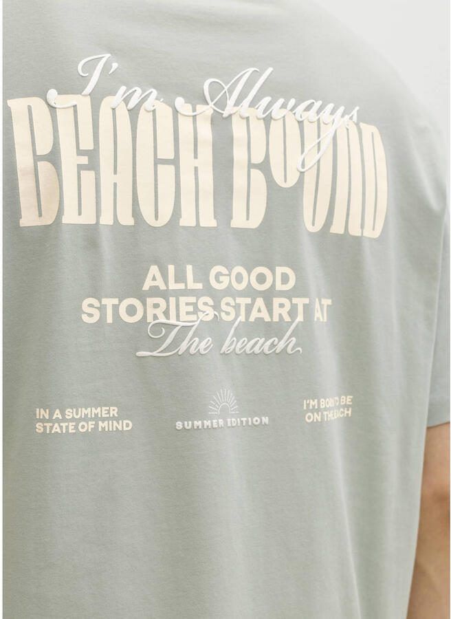 JJ REBEL relaxed T-shirt met backprint groen - Foto 2