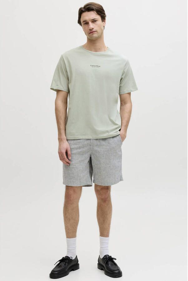 JJ REBEL relaxed T-shirt met backprint lichtgroen - Foto 3
