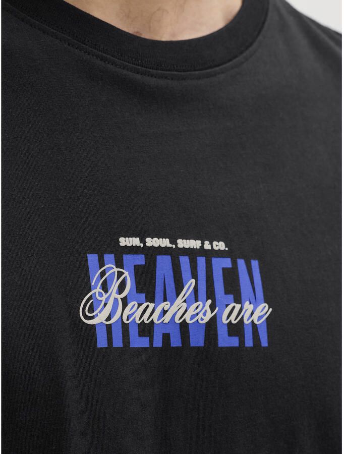 JJ REBEL relaxed T-shirt met backprint zwart - Foto 2