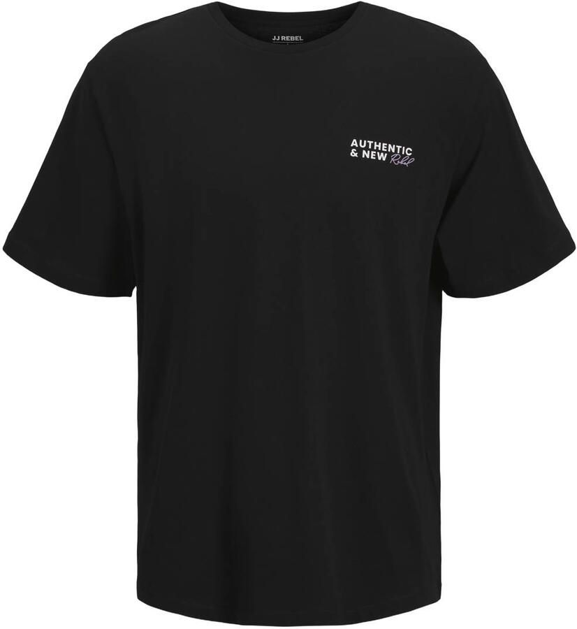 JJ REBEL relaxed T-shirt met backprint zwart - Foto 2