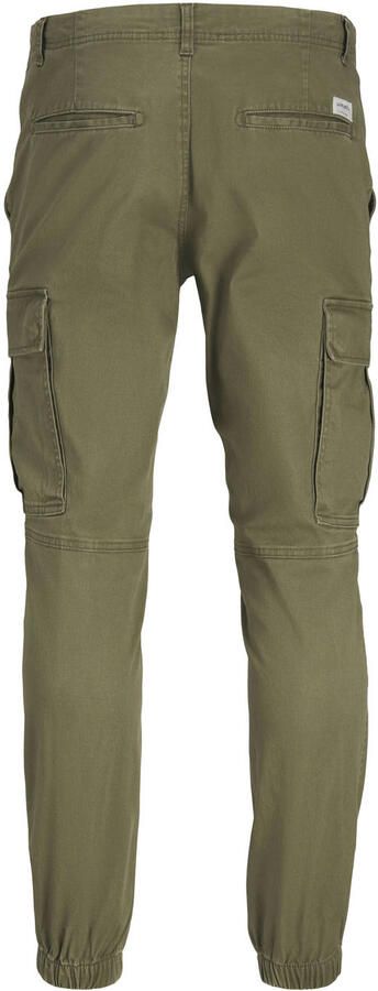 JJ REBEL slim fit cargo broek JREBMICHAEL donkergroen - Foto 3