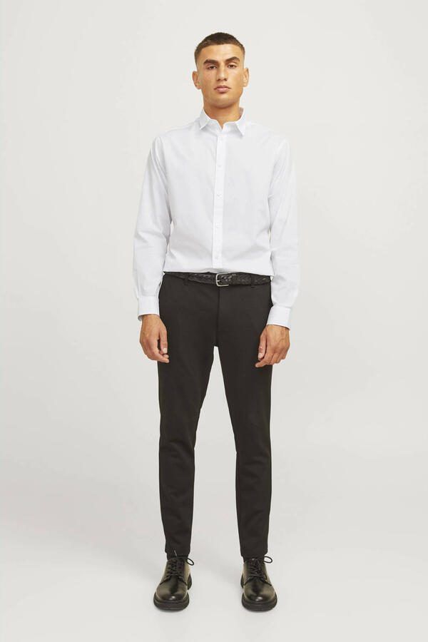 JJ REBEL slim fit overhemd JREBGAVIN wit - Foto 3