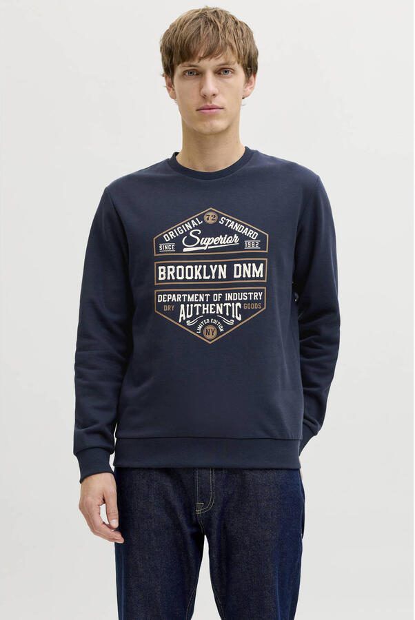 JJ REBEL sweater donkerblauw