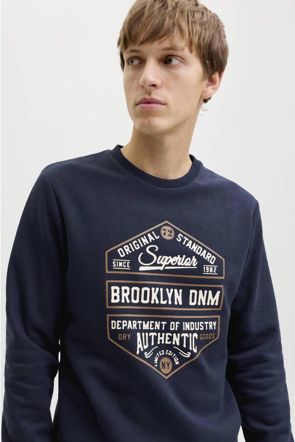 JJ REBEL sweater donkerblauw - Foto 3