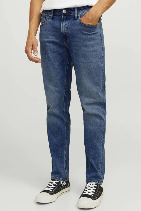 JJ REBEL tapered fit jeans JREBADAM dark blue denim