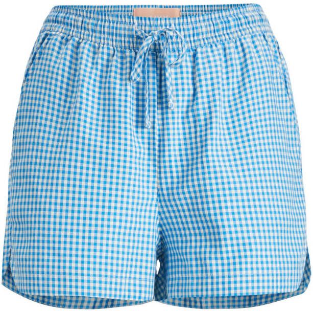 JJXX geruite relaxed broek JXPAULINA blauw wit