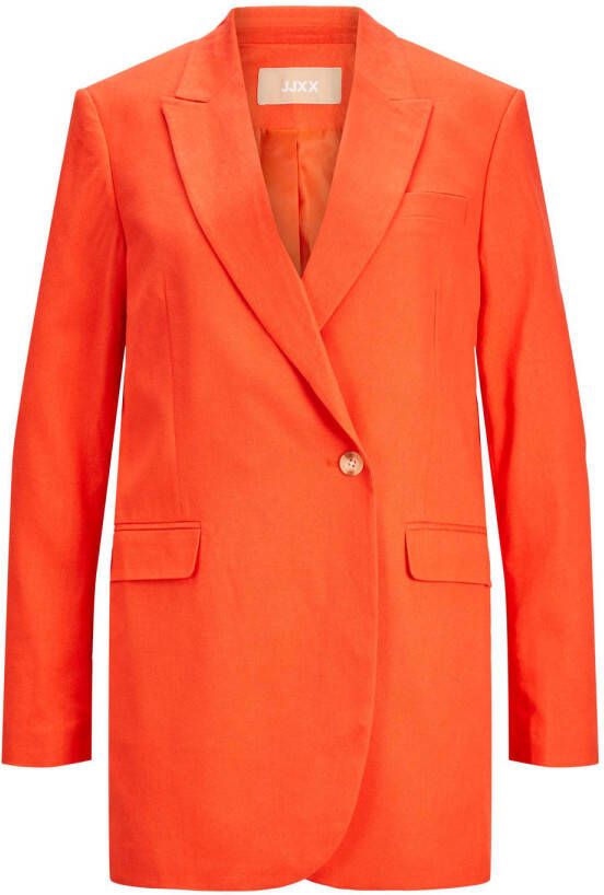 JJXX geweven blazer JXMARY met linnen oranje