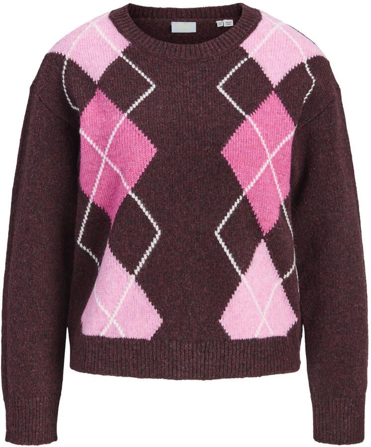 JJXX GIRL gebreide trui met wol rood